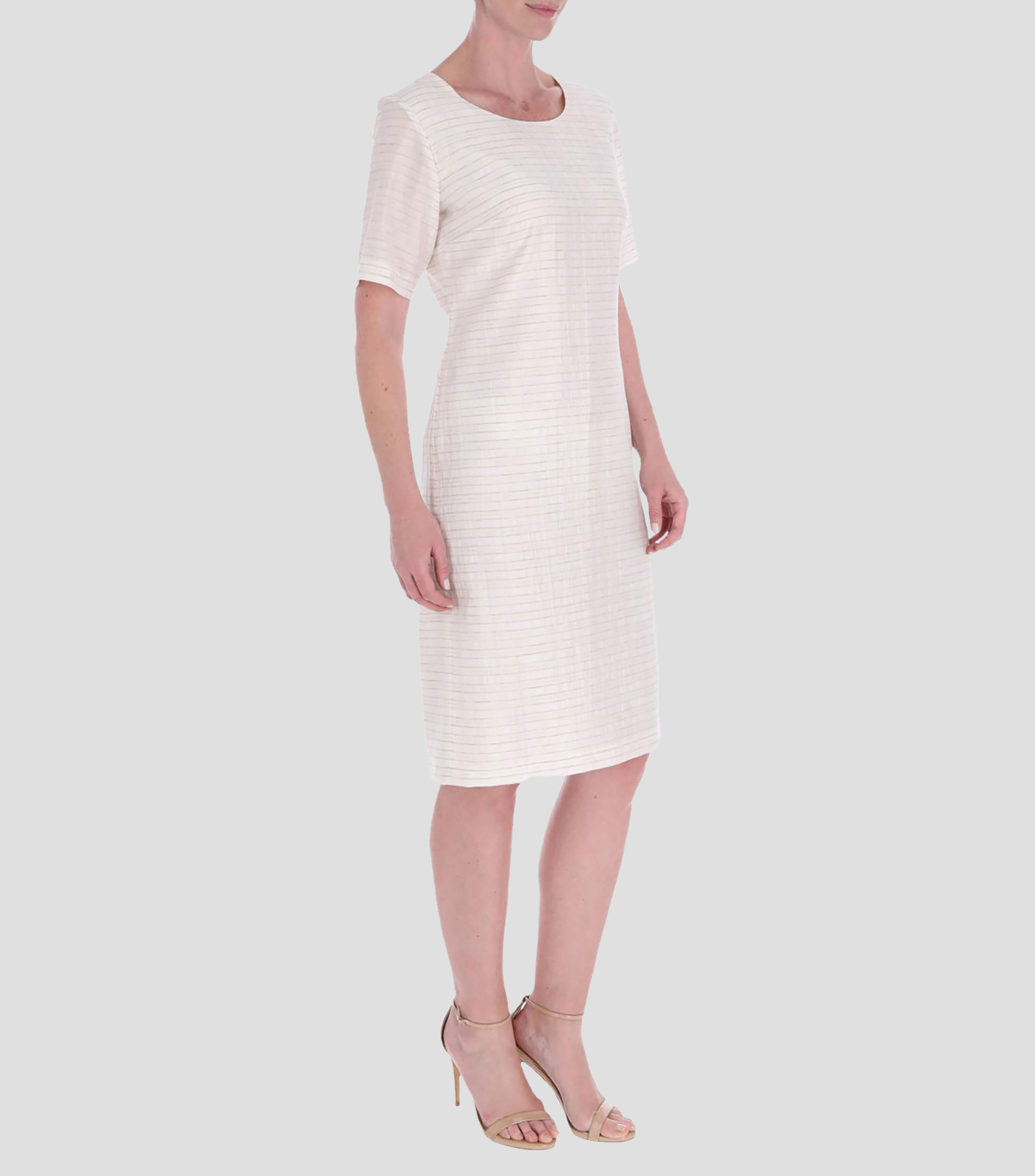 Vestido midi a rayas Mujer